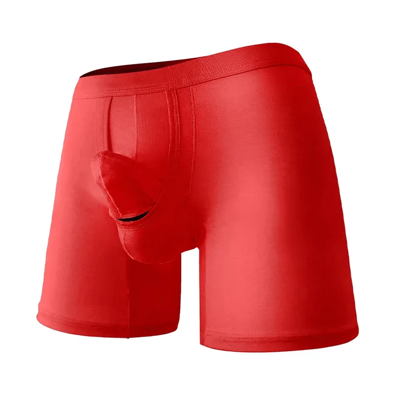 Men's Boxers Shorts Cotton L Underwear Man Breathable Pouch Panties Middle Long Leg Underpants Male Cueca Hombre — image 13