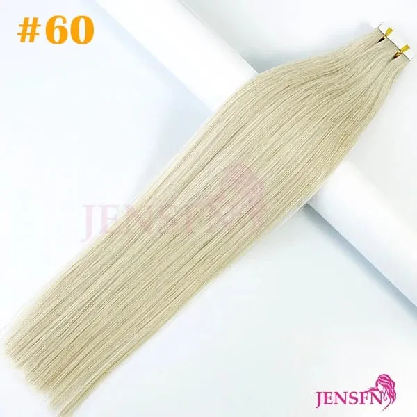 Virgin Tape In Human Hair Extensions Real Natural Hair Extensions 16"-22"Inch For Salon High Quality Thickening Of Roots — image 8