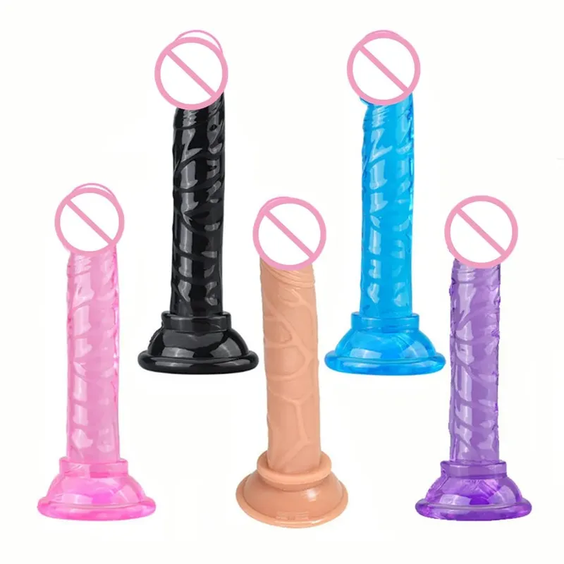 Realistic Dildos Crystal Pink Dildo with Strong Suction Cup Base Jelly Penis for Beginners Sex Toy for Women G Spot Clit Vaginal — image 2