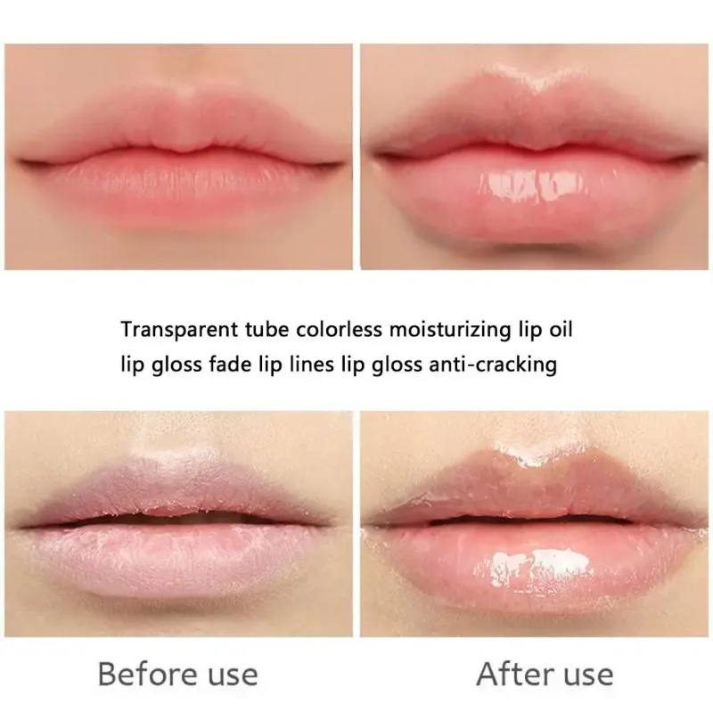 Clear Hydrating Lip Oil in Soft Tube - Moisturizing Treatment to Reduce Lip Lines & Heal Cracked Lips Non-Sticky 18ML — image 2