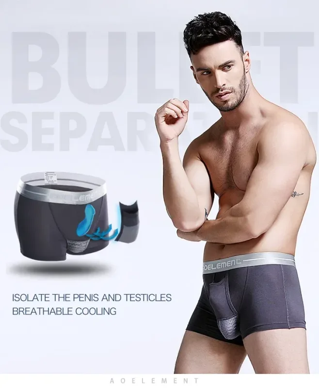 Bullet separate underwear Men's ventilated summer dry underpants Ice silk bag ice healthy boxers — image 10