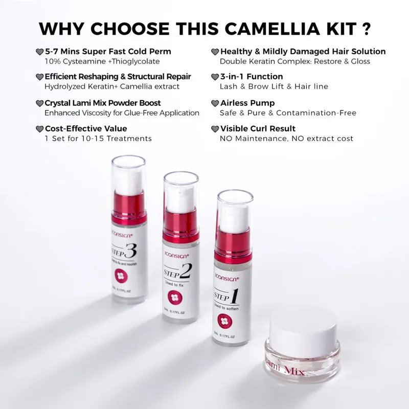 Camellia Fast Lift Kit 5 To 8 Minutes Perm Makeup Cosmetics Full Set — image 3