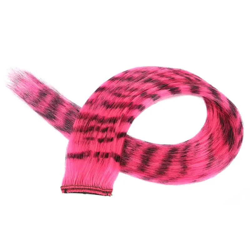 Feather Hair Extensions Colored Synthetic Hair Feather Colorful False Hair Extension Mixed Color Straight Hair For Women Girls — image 18