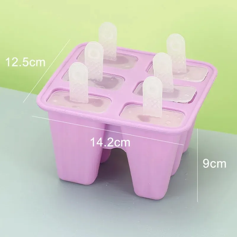 Moldes para picolés, 6 peças, moldes de silicone para picolés, sem bpa, reutilizáveis, fácil liberação, fazer gelo — image 13