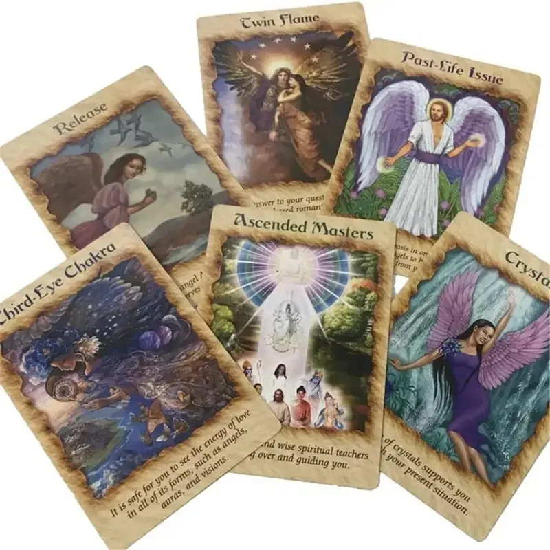 Angel Therapy Oracle cards PDF Guidebook Tarot cards deck board games for family party women kids toys — image 5