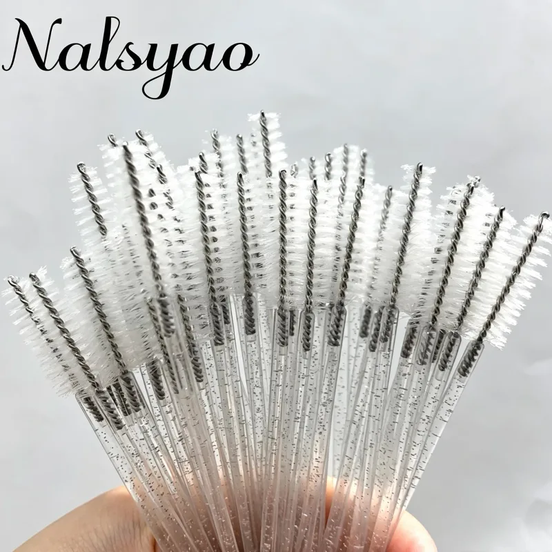 wholesale yelash brush makeup brushes 50pcs comb disposable mascara individual 6 color applicator wand lash makeup brushes tools — image 16