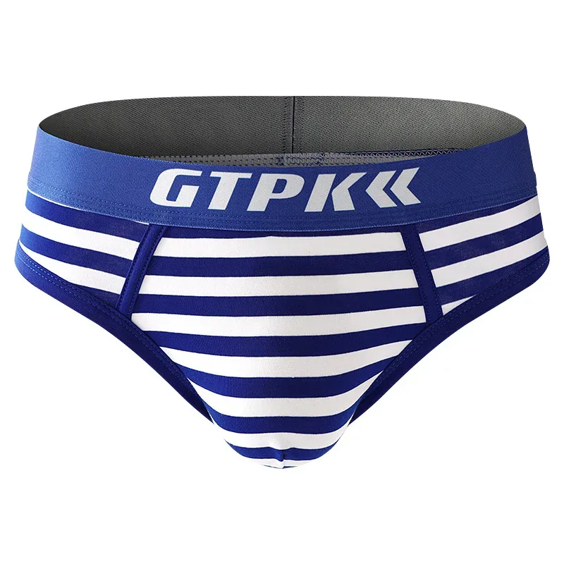 Striped 3pcs Cotton Underwear Men Brief Panties Mens Briefs BoxerShorts Man Male Underpants Size M-3XL E204-HR — image 5