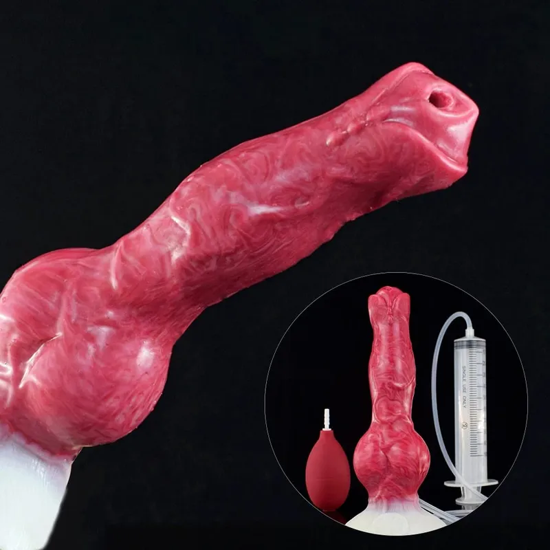 Ejaculation Anal Plug สุนัข Knot Dildo ที่มี Strong Sucker กระตุ้นช่องคลอด Squirting อวัยวะเพศชายเร้าอารมณ์ผู้ใหญ่ของเล่น 18 + — image 1