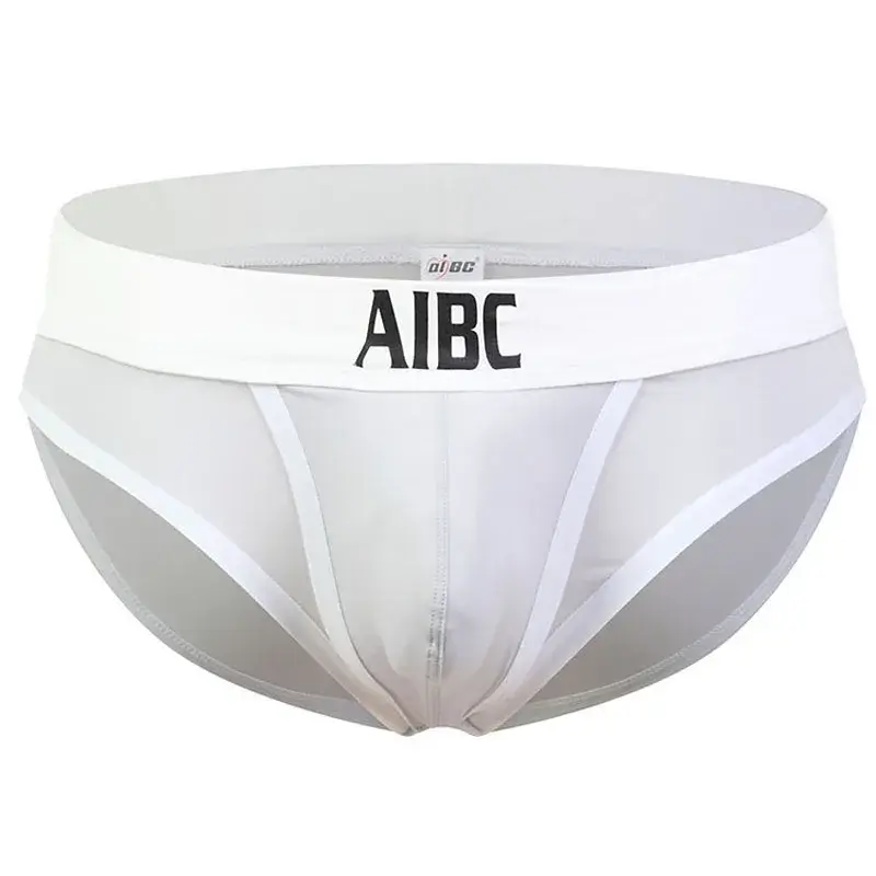 Mens Ice Silk Underwear Open Front Pouch Bulge Low Rise Briefs Sexy Underpants Comfortable Panties for Men — image 5