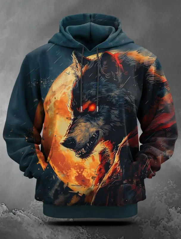 Halloween Men's Graphic Hoodie Pumpkin Prints Classic Casual 3D Pullover Holiday Fashion Hoodies Thin Style Long Sleeve Hooded — image 17