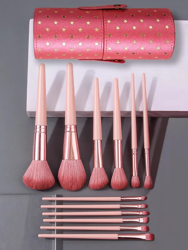 Portable Makeup Brushes 12pc Makeup Brush Set Synthetic Foundation Brush Powder Contour Eyeshadow Liner Blending Highlight — image 3