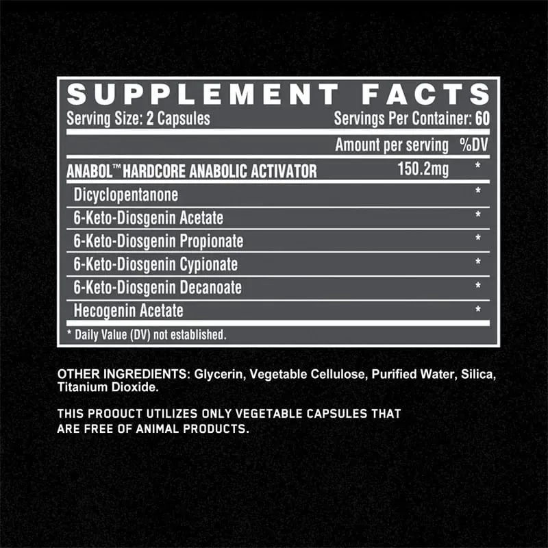 Anabol Hardcore Supplement - Helps Build Lean Firm High-quality Muscle Promoting Muscle Growth Recovery & Strength Enhancement — image 3