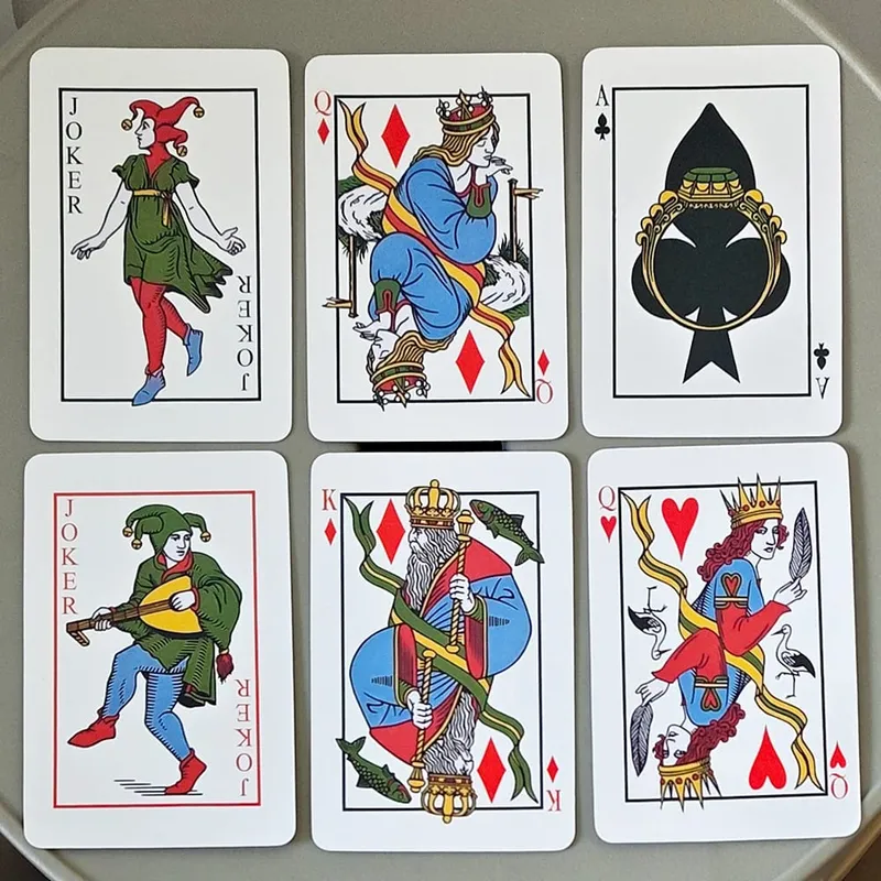Baralho de cartas , 9*6cm, arte vintage, adivinhação e cartas de adivinhação, 54 peças, conjunto completo de pôquer, duplo relevo — image 5