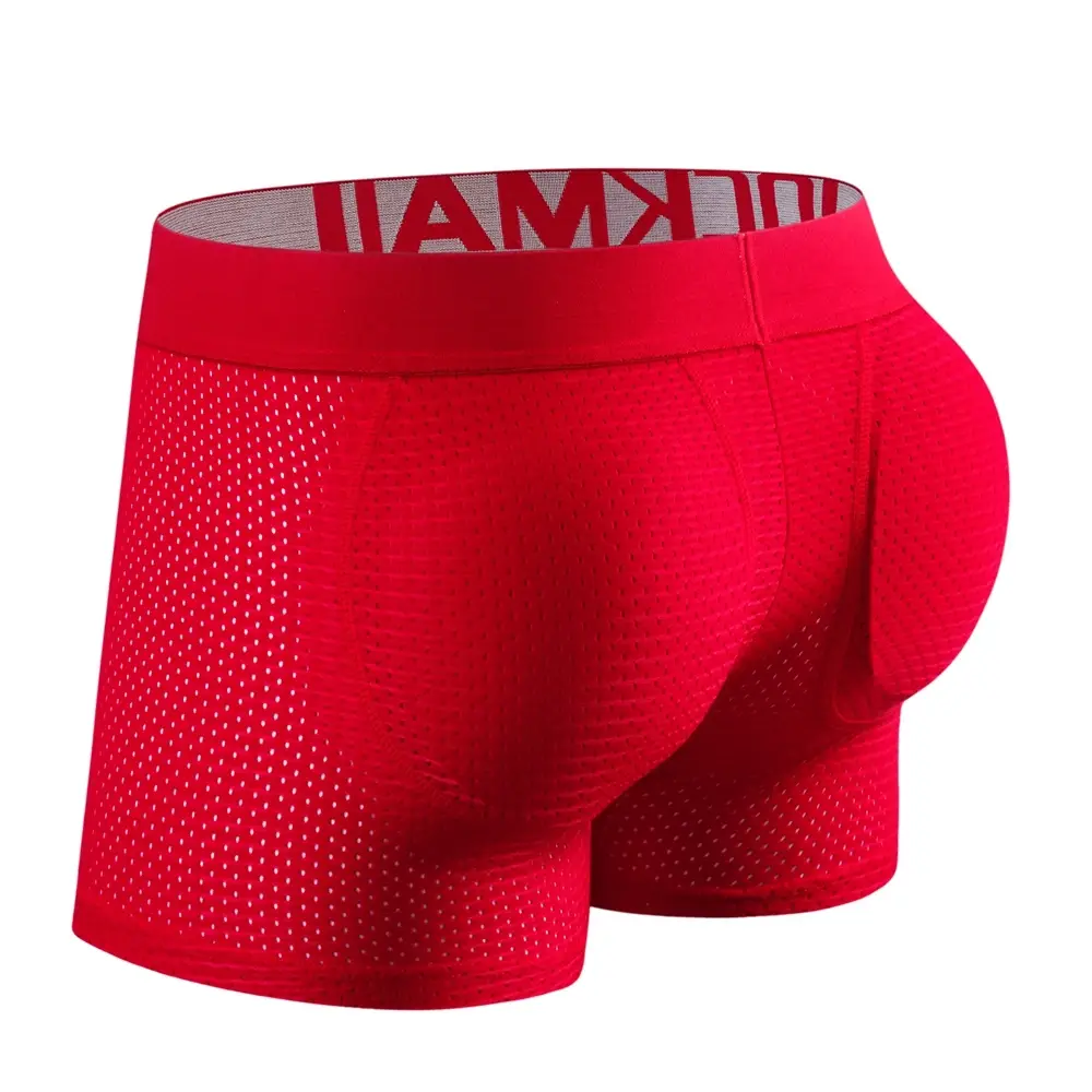 Mens Underwear Boxer Mesh Mens Padded Underwear with Hip Pads Men's Boxers Butt Padded Elastic Truncks Enhancement — image 2