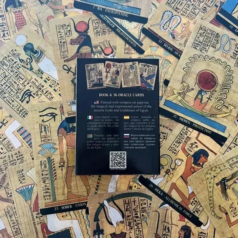 Tarot Cards EGYPTIAN GODS ORACLE CARDS English Version For Female Girls Board Game Oracle Cards Party English Playing Cards — image 4