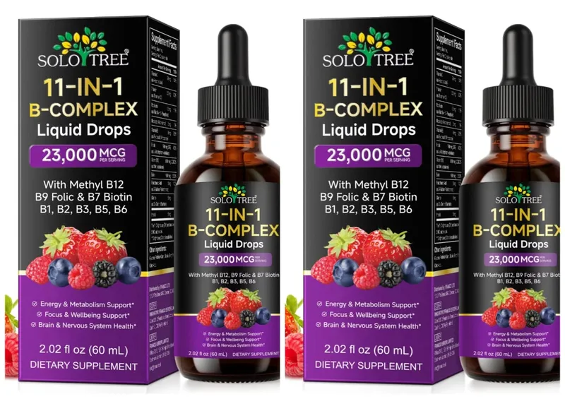 11 v 1 vitamín B komplex kapky 23000 mcg vitamín B perorální tekutý doplněk pro energetickou denní podporu zdraví 30 ml — image 4