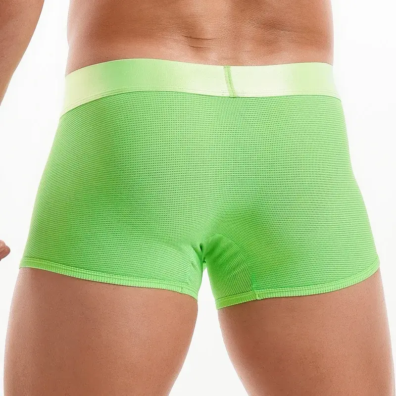 Sexy Underwear Mens Flat Corner Pants Ice Silk Breathable Youth Quadrangle Pants Guard Pants Mesh Quick Drying — image 17