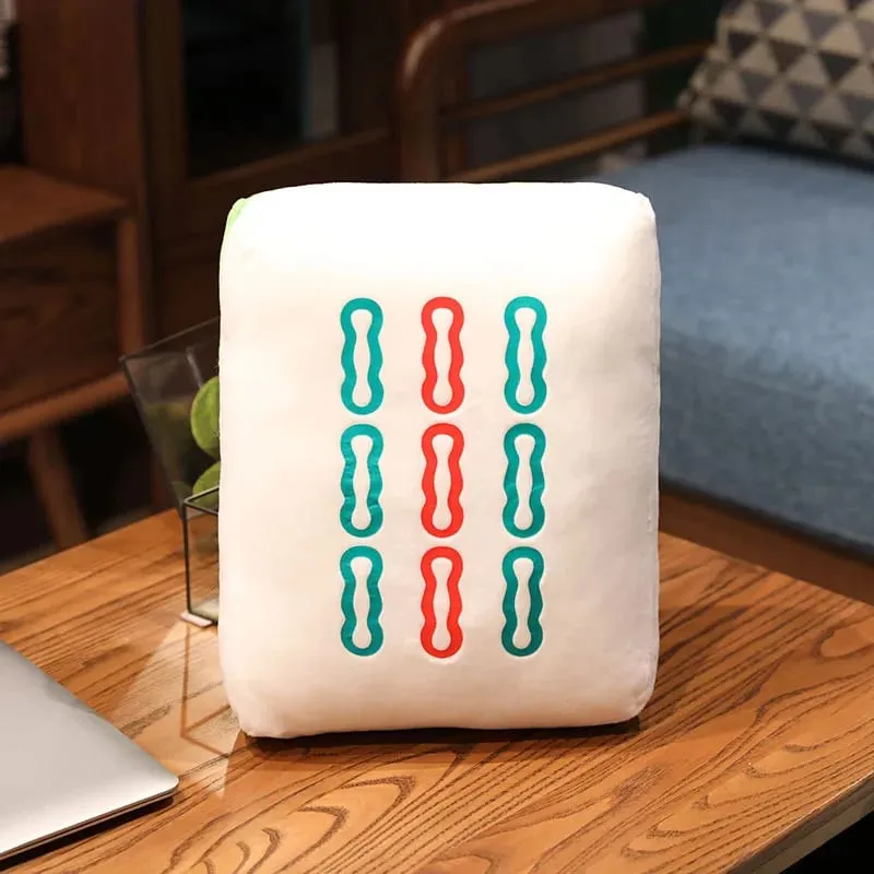 Hot 1pc Creative Mahjong Pillow Cushion Chinese Plush Toy Car Chair Backrest Mahjong Dice Funny Nap Pillow Sofa Home Decor Gift — image 27