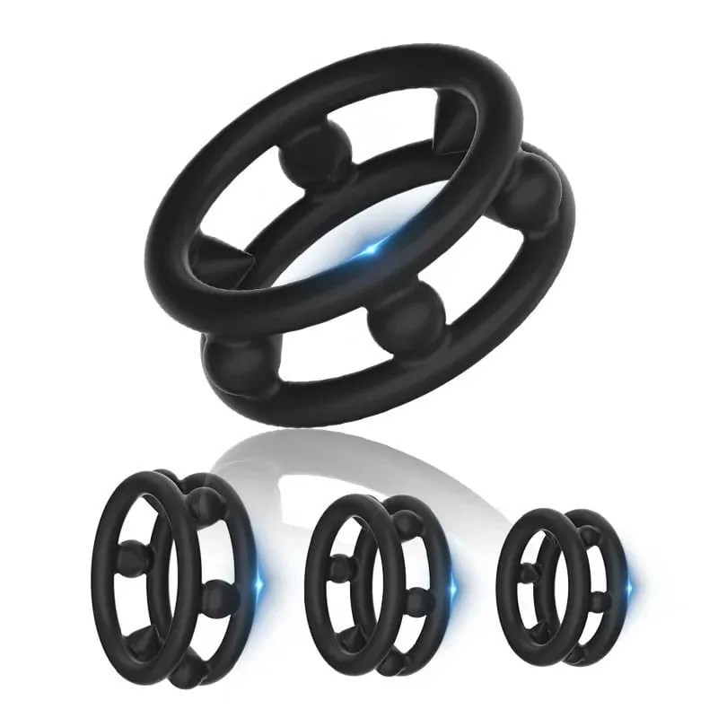 Male Cock Penis Ring with Soft Spikes S/M/L Size Silicone Ring Delay Ejaculation Adult Supplies Dick Erection Stretcher Sex Toys — image 3