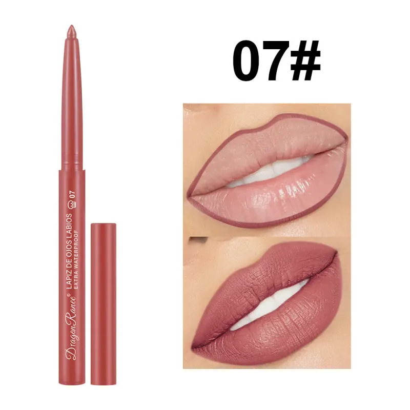 Tužka na rty Vodotěsná Tužka na rty s dlouhou výdrží Tužka na rty Matná Začátečník Automatická Tužka na rty Bean Hydratační nepřilnavé cup Lips — image 8