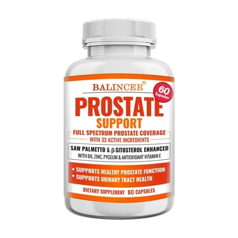 Suplementos de próstata Saw Palmetto Respaldo para la salud de la próstata con 33 ingredientes para una frecuencia de micción saludable y mejorar el sueño