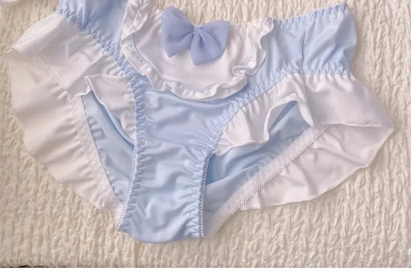 Kawaii Lolita Bra Set Bunny Ear Cutout No Wire Bralette Soft Sweetheart Lingerie Small Bust Pure Sexy Japanese Ya Ma Die — image 15