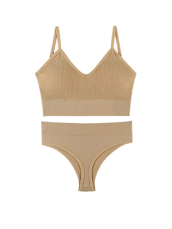 Dunne draadloze dames push-up bh-sets Plus-maat sporthaltervest Franse driehoekige cup-bh's voor dameslingerie
