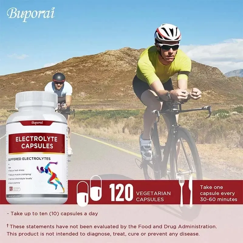 Electrolyte Capsules - Supports Electrolyte Balance Relieves Stress Supplements Sports Nutrition Improves Endurance Non-GMO — image 5