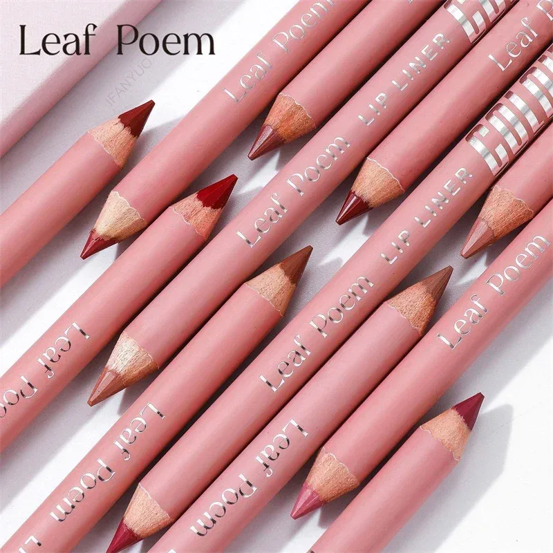 12-Color Waterproof Matte Lip Liner Pencil Lasting Smudge-Proof Lipliner Non-Transfer Formula Precise Outline Lip Pencil Makeup