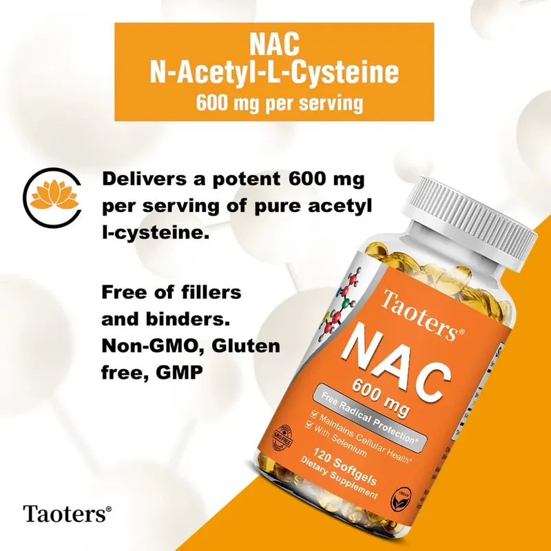 NAC Capsules 600mg - Support Skin Health Antioxidant Promotes Detoxification and Repair Enhance Immunity - Non-GMO — image 5