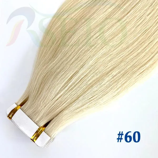 Tape in Human Hair Extensions Natural Seamless Invisible 14"-24" Real Natural Hair Remy Quality Straight Black Brown Blond — image 9