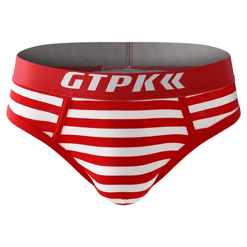 Striped 3pcs Cotton Underwear Men Brief Panties Mens Briefs BoxerShorts Man Male Underpants Size M-3XL E204-HR — image 4
