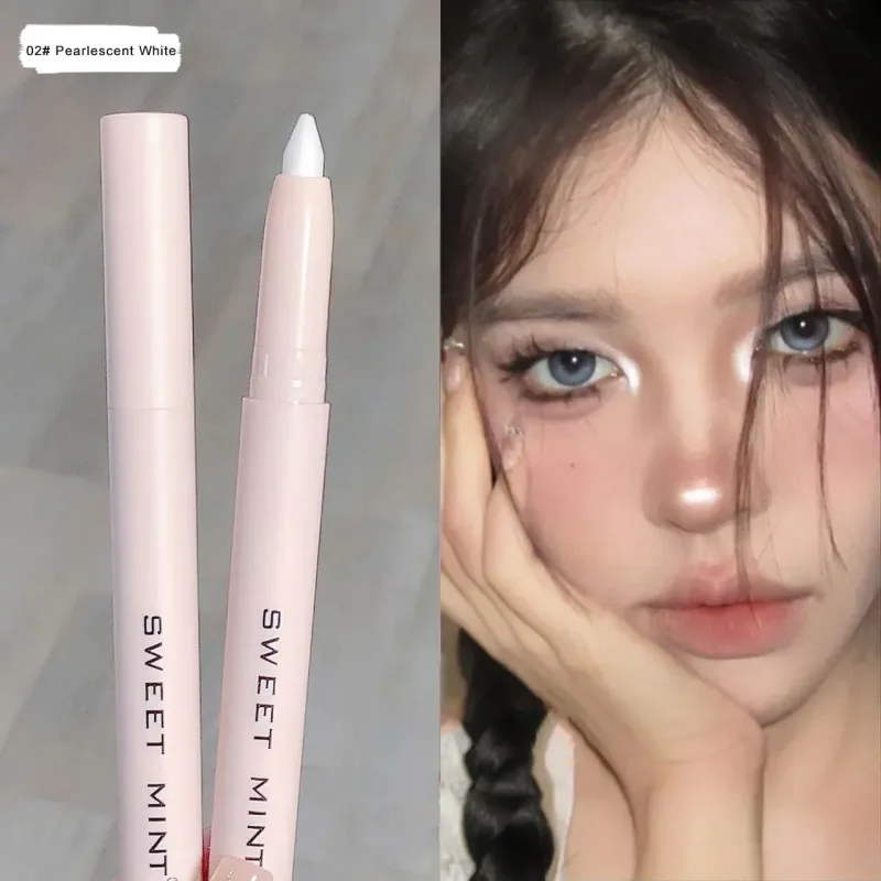 Eye Shadow Lying Silkworm Highlighter Pen Korean Eyes Makeup Matte White Pearl High-gloss Brightening Glitter Eyeshadow Stick — image 11