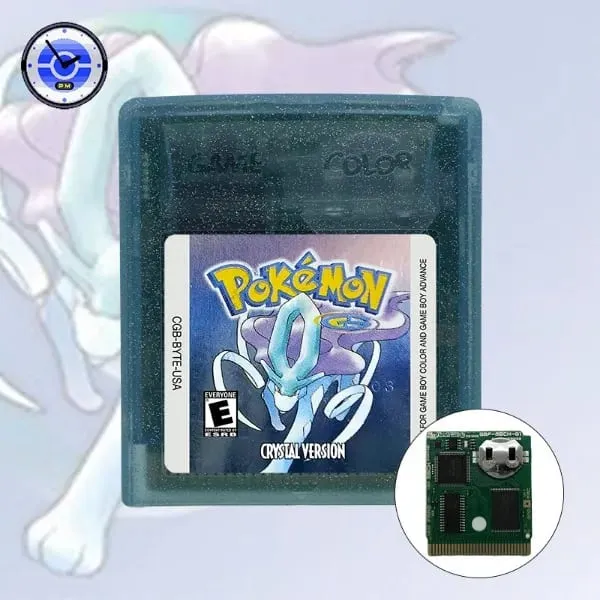 GB/GBC RTC Pokemon Blue/Crystal/Green/Gold/Red/Silver/Yellow Video Game Cartridge with Battery USA Version