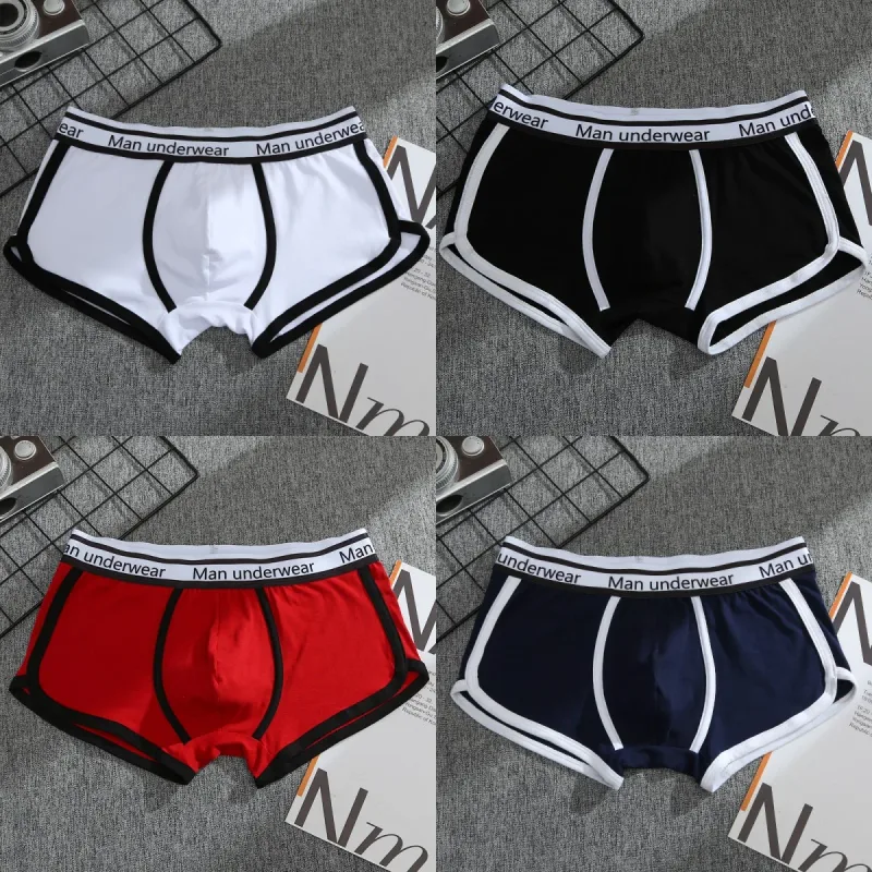 1/4pcs Men Underwear Boxers Cotton Panties Breathable Solid Boxershorts Male Mid Waist Underpants Trend Man Shorts Homme Shorts — image 21