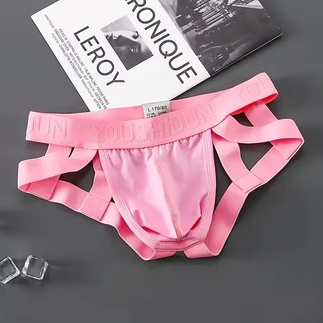 Men Sexy Underwear Jockstrap Thongs Cotton Briefs Dew Buttocks Underpants Bondage Panties Open Butt Male Lingerie G-String Thong — image 15