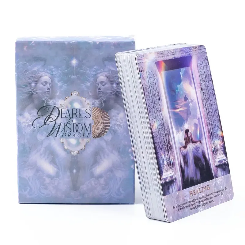 Pearl Wisdom Oracle Deck 10.4*7.3cm 44 Cards Delve Into The Ethereal Visuals Guiding You To Discover Deeper Significance — image 1