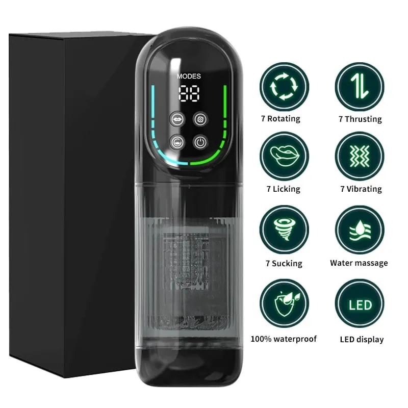 Automatic Thrusting Rotating Male Masturbator Licking Stroker Sucking Blowjob 100% Waterproof Pennis Pump Adult Sex Toys For Men — image 9