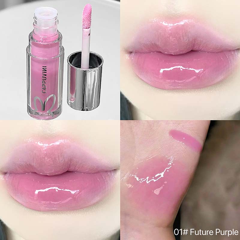 Brown Glitter Lip Glaze Lasting Shimmer Mirror Water Lip Gloss Waterproof Jelly Plumping Lipstick Make Up Moisturizing Lip Tint — image 8