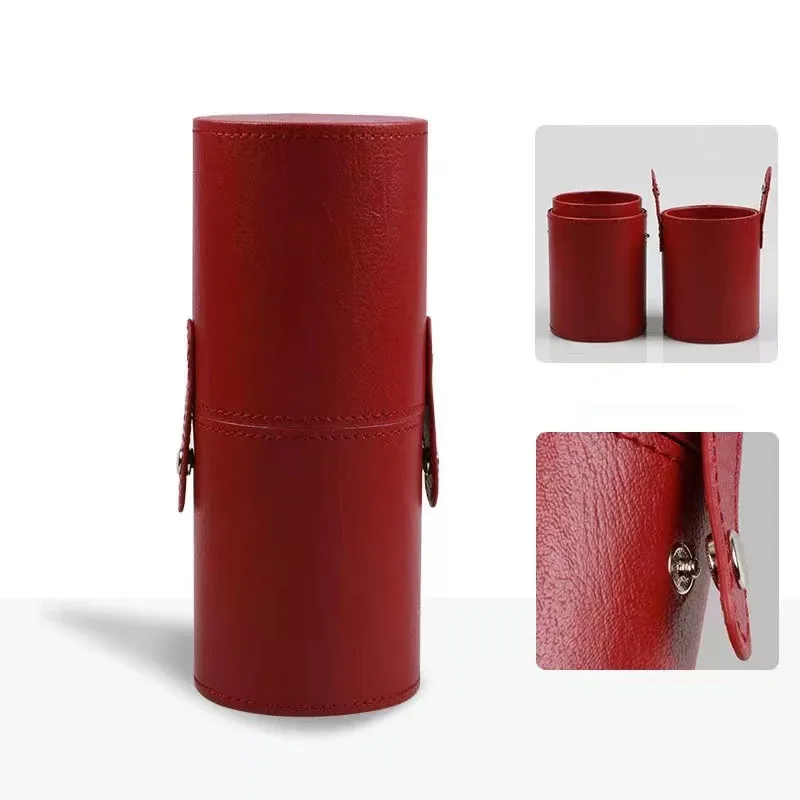 PU Leather Makeup Brush Bucket Portable Travel Cosmetic Bag Multi-Function Dust-Proof Waterproof Makeup Brush Cylinder — image 10