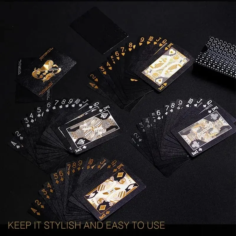 Black Golden Silver Skull Playing Card Game Card Group Waterproof Poker Suit Magic Dmagic Package Board Game Gift Collection