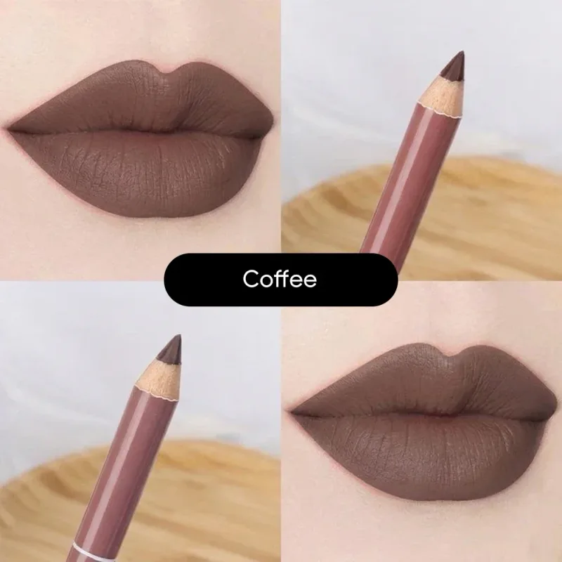 Non Stick Cup Waterproof Matte Lip Liner Pen Nude Red Long Lasting for Women Party Makeup Lip Cosmetics — image 27