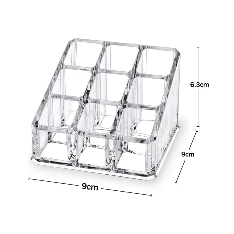 26 Holes Acrylic Makeup Brushes Holder Desktop Lipstick Organizer Eyeliner Cosmetics Pen Storage Rack Transparent Showing Shelf — image 8