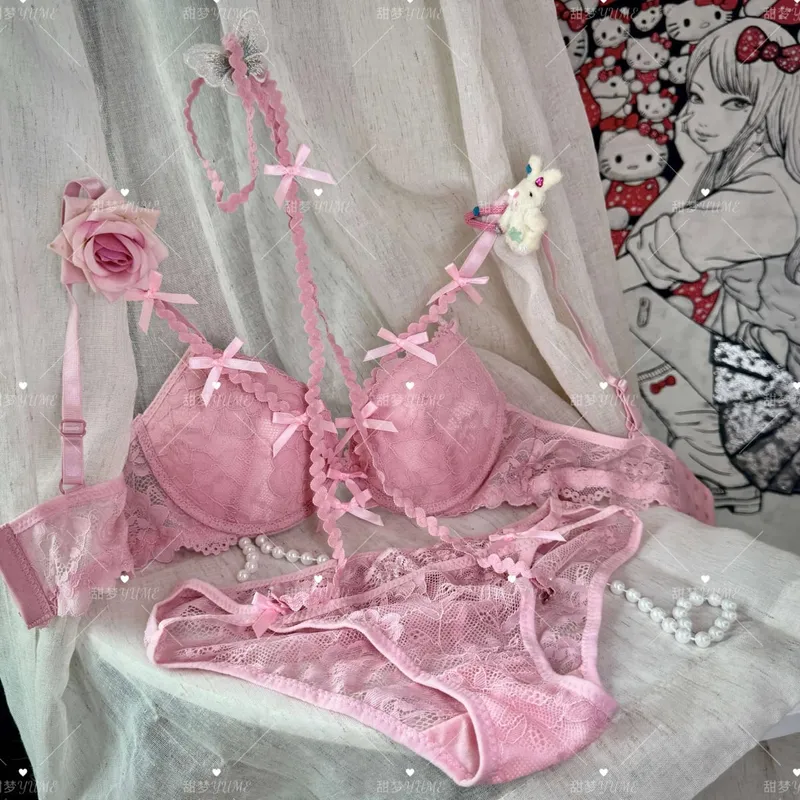 Purple Halter Bra Set Cross Strap Butterfly Detail Elegant Push Up Lingerie Kit For Women Soft Comfort Daily Wear