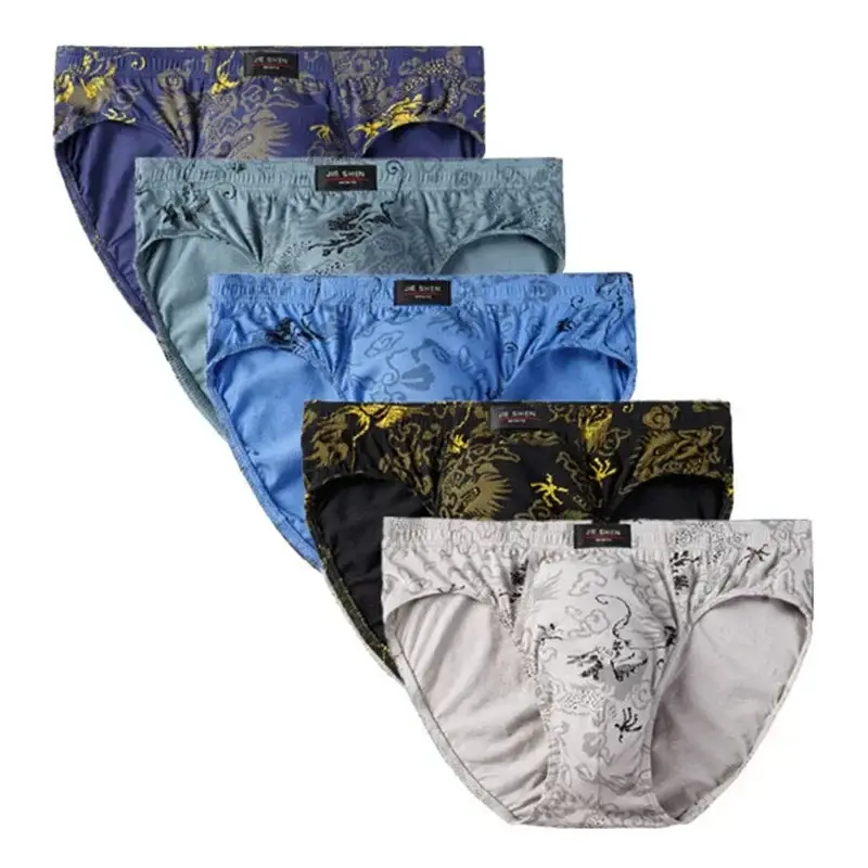 5 Pcs/Lot Cotton Underpants For Men Briefs Male Underwear Knickers Panties Pant Shorts Sexy Undies L XL 2XL 3XL 4XL 5XL 6XL 7XL — image 1