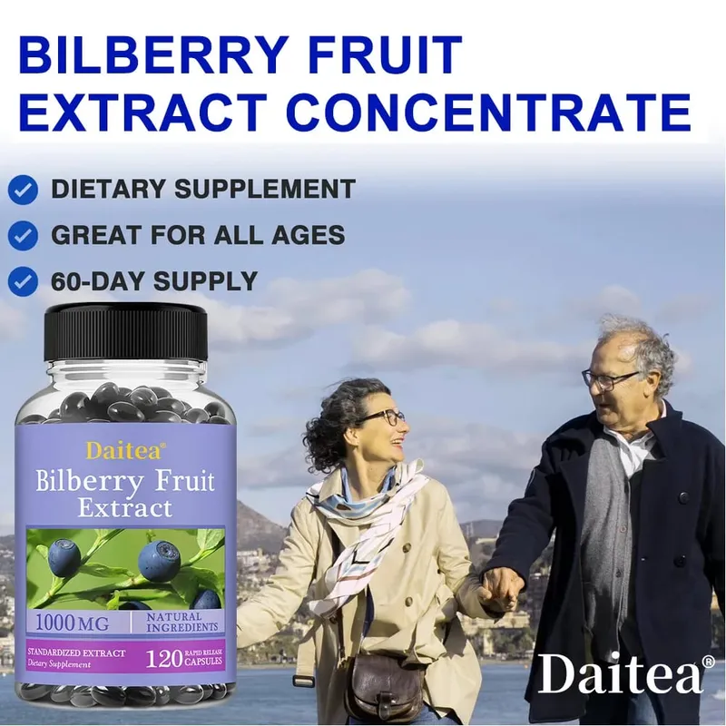 Bilberry Extract-Eye Health Supplement Supports Vision Brightens Eyes Nourishes Eyes Enhances Vision Health Dietary Supplement