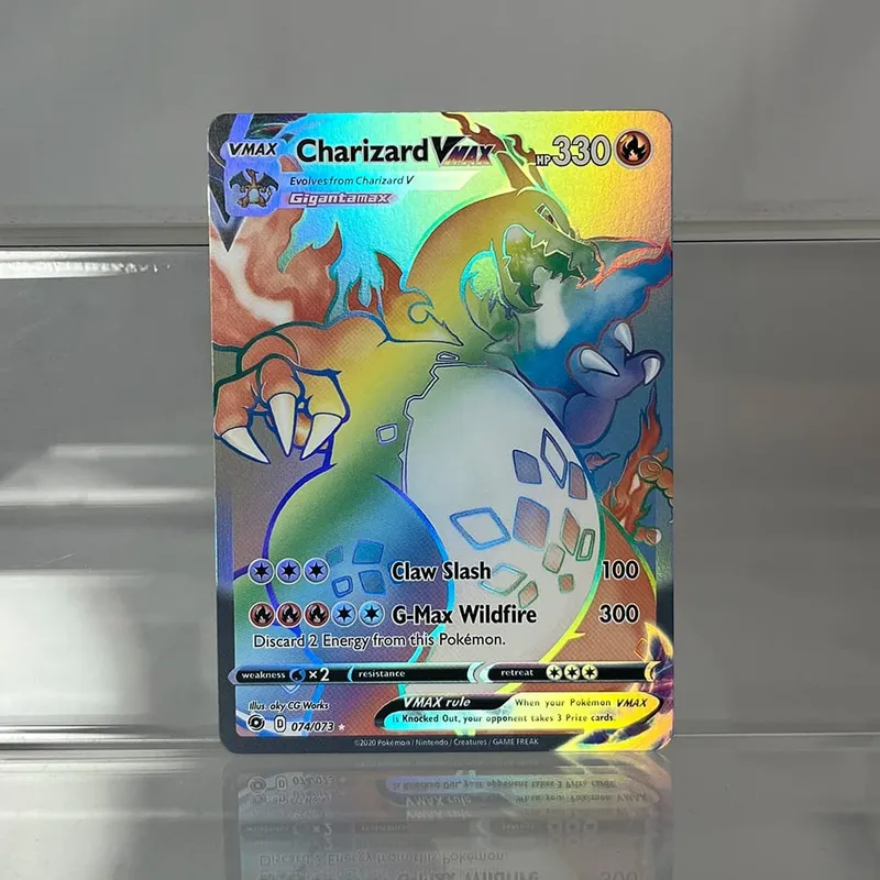 Foil PKM Single Cards Pikachu Charizard EX Bubble Mew Game Rare Collection Cards PTCG Rainbow Proxy Cards — image 15
