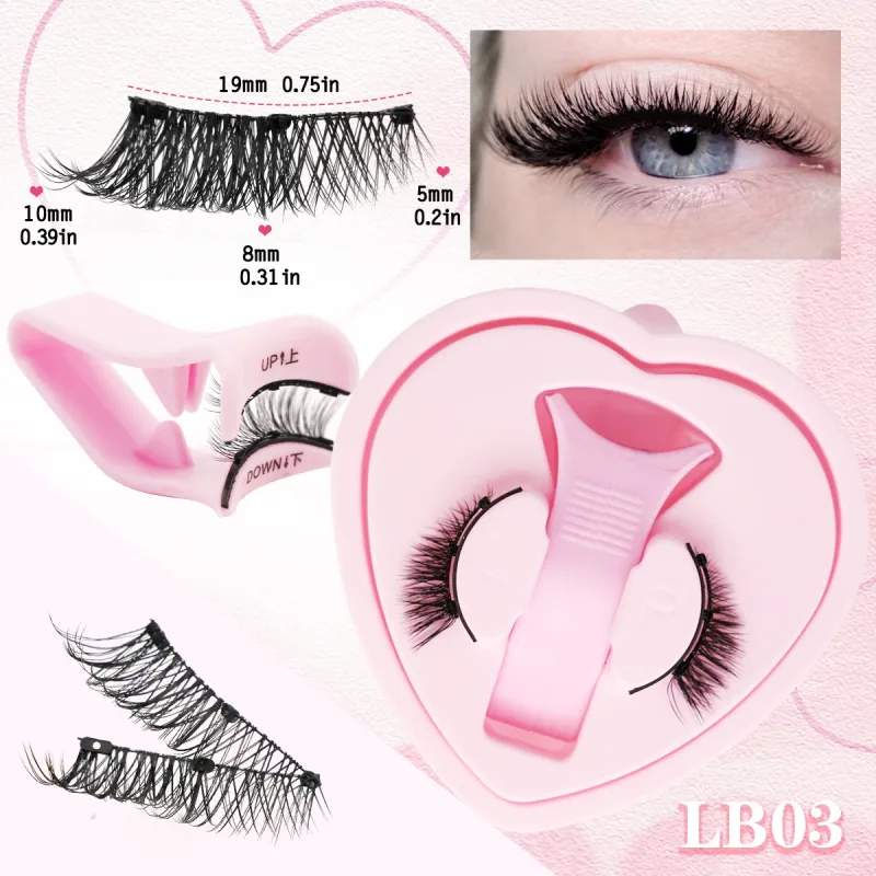 Magnetic Eyelashes 1Pair No Glue Needed 3D Natural Wispy Fake Lashes With Clip Reusable Women Beauty Eye Makeup — image 9