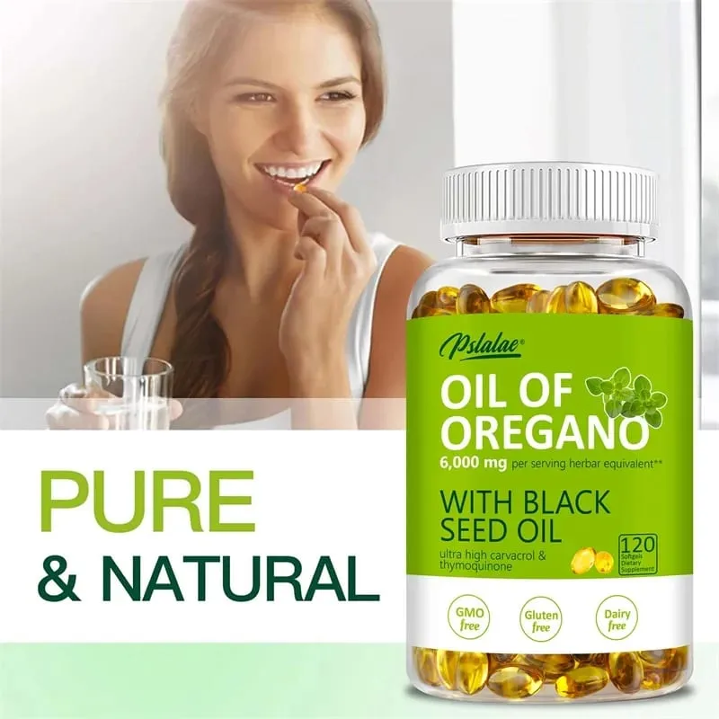 Oregano Oil Capsules - with Black Seed Oil - Digestive Support Gastrointestinal Health Immune Support — image 7