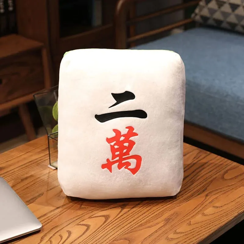 Hot 1pc Creative Mahjong Pillow Cushion Chinese Plush Toy Car Chair Backrest Mahjong Dice Funny Nap Pillow Sofa Home Decor Gift — image 17